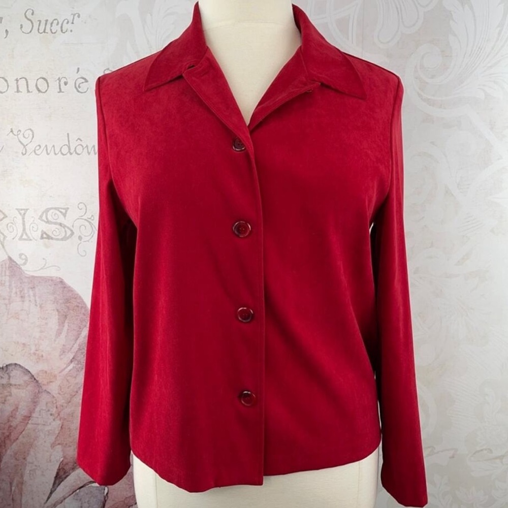 Briggs New York Red Brush Jacket Size Large